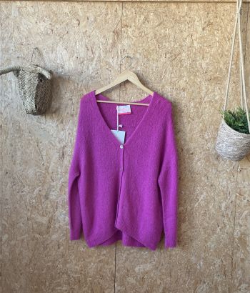 Sweater met knoopjes purple 